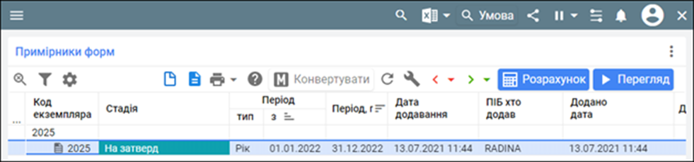 Відображення імпортованого кошторису